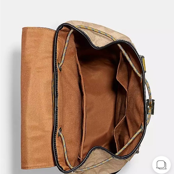 Coach Track Leather Block Signature Backpack Bag - Picture 4 of 7